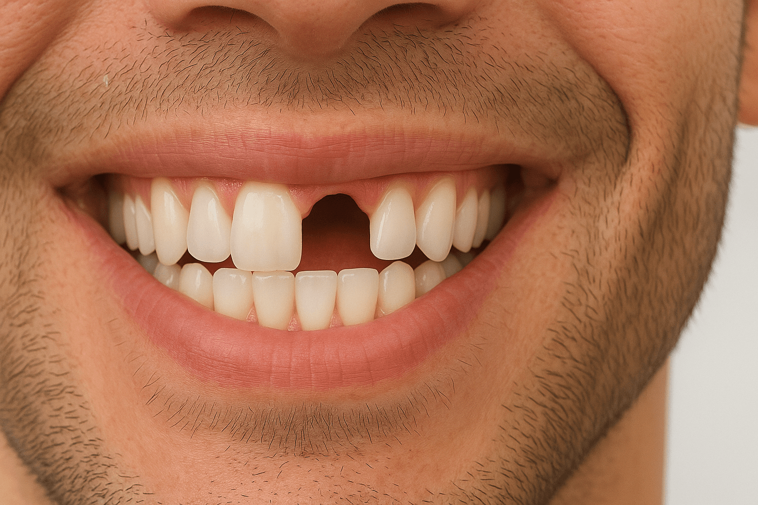 Ejemplo visual antes de una rehabilitación con prótesis dental